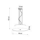 Sollux függeszték Csillár VEGA 60 fekete SL.0766 IP20 mag 105cm