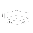 Sollux mennyezeti lámpa LOKKO 55 fehér mennyezeti lámpa SL.0825 IP20 mag 25cm