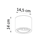 Sollux fali lámpa kerámia KALU SL.0841 IP20 fehér mag 14cm