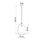 Sollux design lámpa BUKANO kerámia függőlámpa SL.0842 IP20 fehér mag 126cm