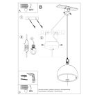 Sollux design lámpa PABLITO függőlámpa SL.0847 IP20 szürke mag 120cm