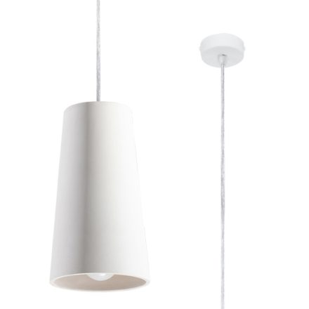 Sollux design lámpa GULCAN kerámia függőlámpa SL.0849 IP20 fehér mag 128cm