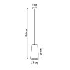 Sollux design lámpa GULCAN kerámia függőlámpa SL.0849 IP20 fehér mag 128cm