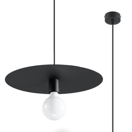 Sollux design lámpa FLAVIO függőlámpa fekete SL.0853 IP20 mag 105cm