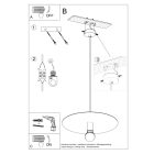 Sollux design lámpa FLAVIO függőlámpa fekete SL.0853 IP20 mag 105cm