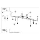 Sollux függeszték Csillár SALAMANCA 6 fekete SL.0896 IP20 mag 150cm