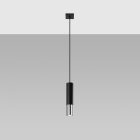 Sollux design lámpa LOOPEZ 1 függőlámpa fekete/króm SL.0940 IP20 mag 100cm