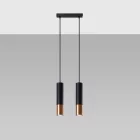 Sollux design lámpa LOOPEZ 2 függőlámpa fekete/réz SL.0947 IP20 mag 90cm