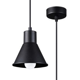   Sollux design lámpa Függőlámpa TALEJA 1 fekete [E27] SL.0985 IP20 mag 120cm