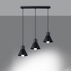 Sollux design lámpa Függőlámpa TALEJA 3 fekete [E27] SL.0986 IP20 mag 120cm