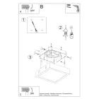 Sollux mennyezeti lámpa RIZA beton SL.0995 IP20 szürke mag 8cm