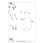 Sollux mennyezeti lámpa KEKE 10 tölgyfa mennyezeti lámpa SL.1040 IP20 mag 10cm