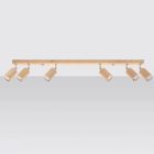 Sollux mennyezeti lámpa BERG 6 mennyezeti lámpa természetes fa SL.1043 IP20 tölgy mag 20cm