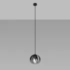 Sollux design lámpa Függőlámpa TULOS 1 fekete SL.1087 IP20 mag 125cm