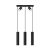 Sollux design lámpa RING 3 függőlámpa fekete SL.1099 IP20 mag 100cm