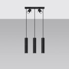 Sollux design lámpa RING 3 függőlámpa fekete SL.1099 IP20 mag 100cm