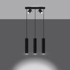 Sollux design lámpa RING 3 függőlámpa fekete SL.1099 IP20 mag 100cm