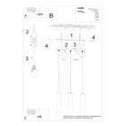 Sollux design lámpa RING 3 függőlámpa fekete SL.1099 IP20 mag 100cm