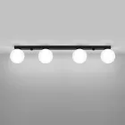 Sollux mennyezeti lámpa YOLI 4 fekete SL.1154 IP20 mag 14.5cm