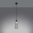 Sollux design lámpa SUBA 1 függőlámpa fekete SL.1165 IP20 mag 139cm