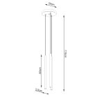 Sollux design lámpa PASTELO 3P arany függőlámpa SL.1172 IP20 mag 115cm