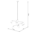 Sollux függeszték Csillár LEMMI 6 fehér SL.1206 IP20 mag 125cm