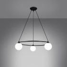 Sollux függeszték YOLI 3 csillár SL.1213 IP20 fekete mag 98cm