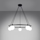 Sollux függeszték YOLI 5 csillár SL.1214 IP20 fekete mag 98cm