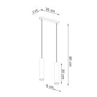 Sollux design lámpa LAGOS 2 függőlámpa arany polírozva SL.1241 IP20 mag 90cm