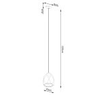 Sollux design lámpa függőlámpa kerámia MINT SL.1251 IP20 fehér mag 125cm