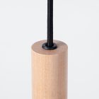 Sollux design lámpa PASTELO 3L függőlámpa fa SL.1267 IP20 faipari mag 110cm