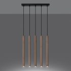 Sollux design lámpa PASTELO 5L függőlámpa fa SL.1269 IP20 faipari mag 100cm