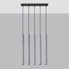 Sollux függeszték PASTELO 5L függesztéklámpa betonból SL.1274 IP20 szürke mag 110cm