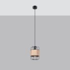 Sollux design lámpa GIZUR 1 függőlámpa SL.1300 IP20 fekete mag 130cm