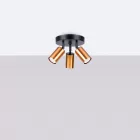 Sollux mennyezeti lámpa WINX 3P fekete/kooper SL.1377 IP20 mag 20cm