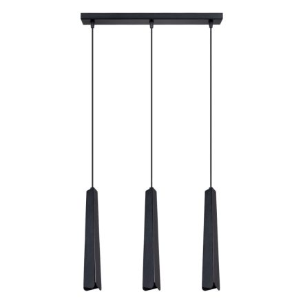 Sollux design lámpa Hanglámpa PRYSM 3L zwart SL.1402 IP20 fekete mag 120cm