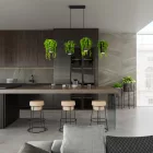 Sollux design lámpa KUKKIA függőlámpa fekete TH.004CZ IP20 mag 150cm