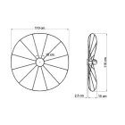 Sollux mennyezeti lámpa Fali lámpa / mennyezeti lámpa ESKOLA 110 fekete TH.014CZ IP20 mag 17.5cm