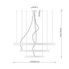 Sollux függeszték Csillár RIO 3 55/78/110 fehér LED 4000K TH.271 LED IP20 mag 150cm